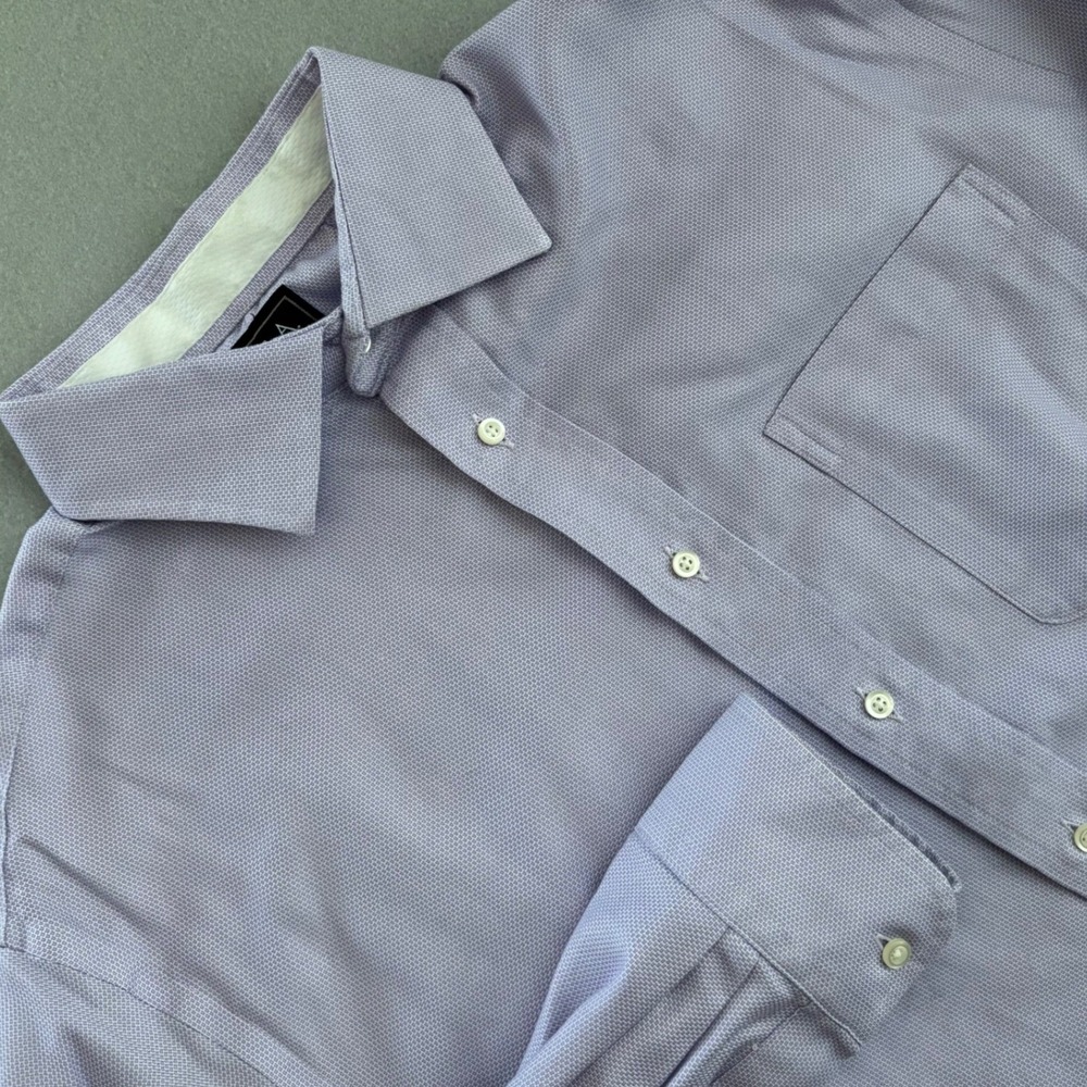 Jos. A. Bank Traveler Travel Tech Lavender Tailored Fit Dress Shirt 16.5 33